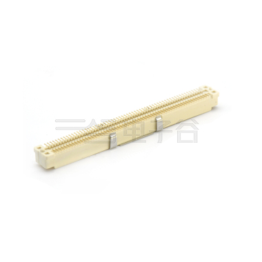 Board to Board 0.8mm 单槽H4.6mm双排带柱公座 120pin 米黄色 镀全金G/F